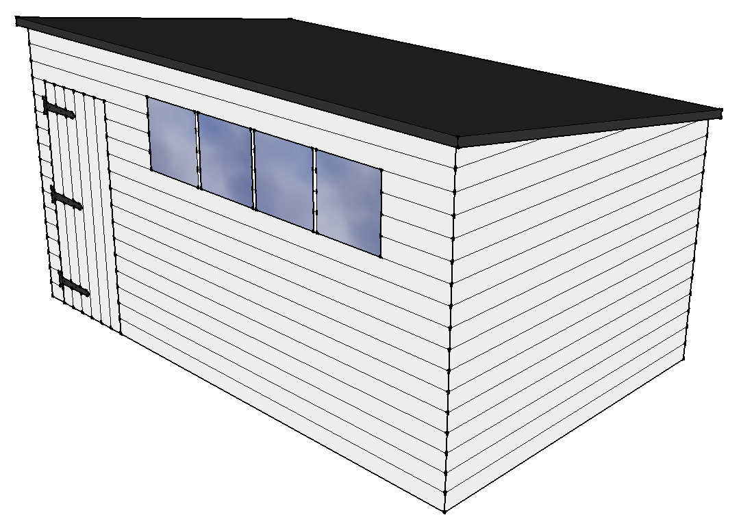 12x8 Pent_A Classic shed | Easy Shed