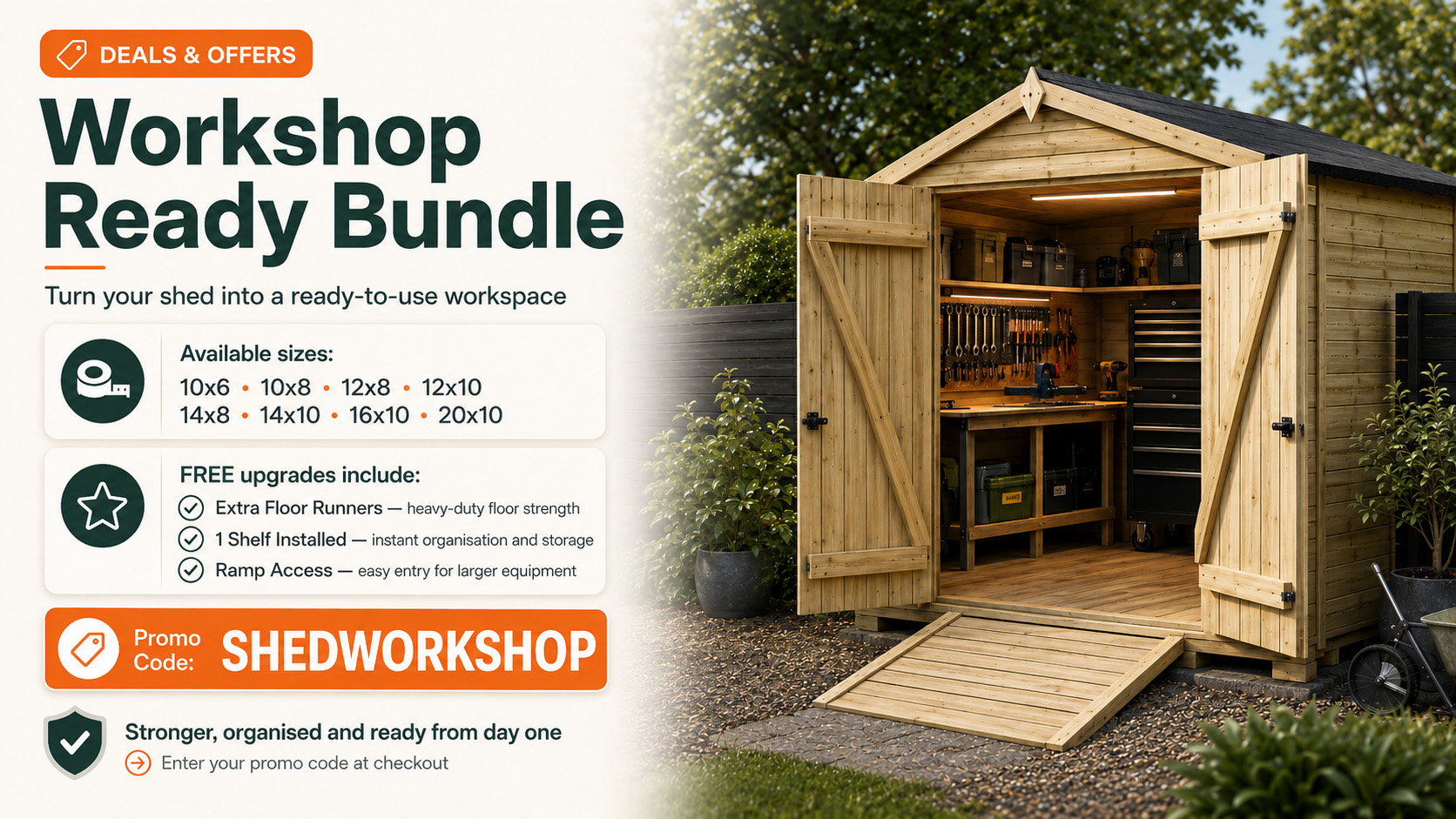 Workshop Ready Bundle from ShedSale