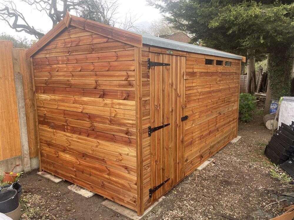 Security wooden garden shed